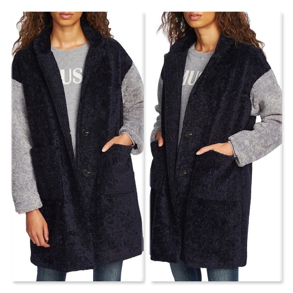 Court & Rowe Haley Colorblock Teddy Coat